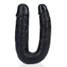 Real Rock Double Gode U Shape 12 x 3cm Noir